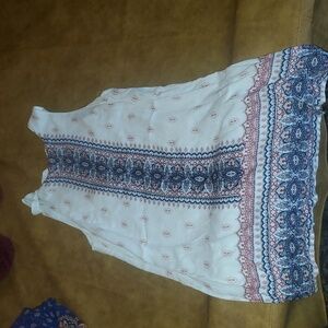 Aeropostale Sleeveless Top Dress - Cream and Blue